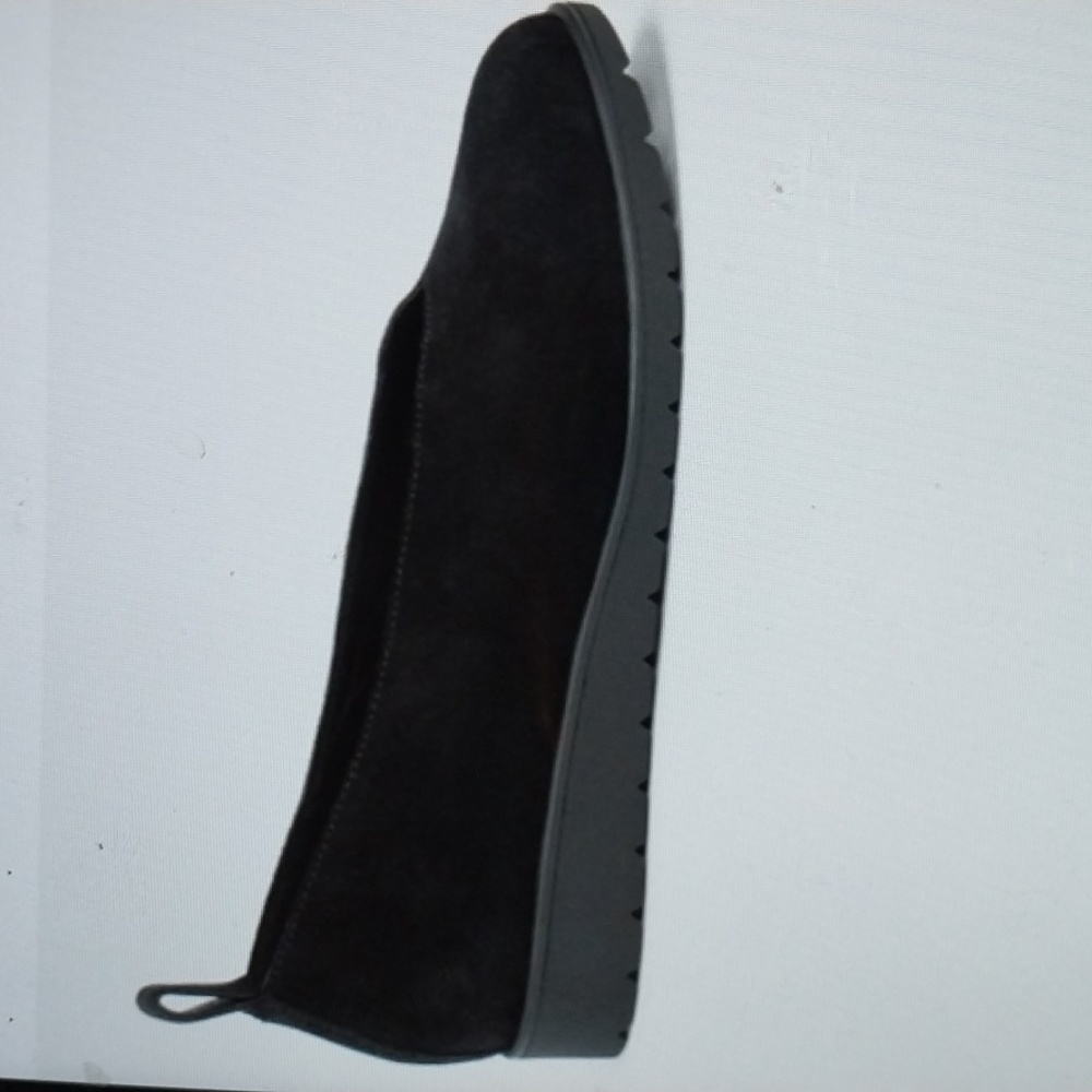 Eileen Fisher Wedge Shoe Ballet Flat  Suede Black 5